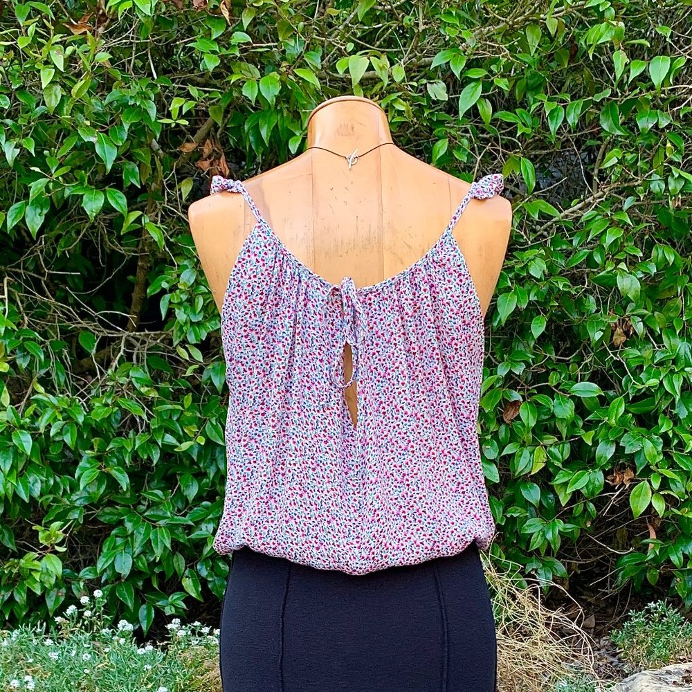 Nsf Silk Button Down Keyhole Tank Top - image 2